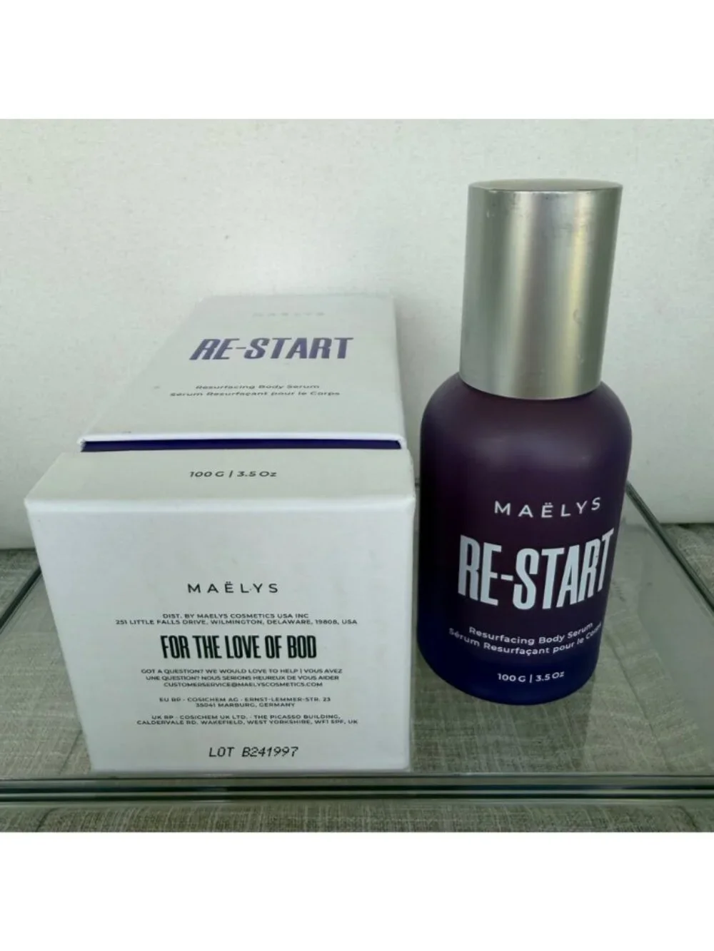 NEW MAELYS RE-START RESURFACING BODY SERUM 3.5OZ